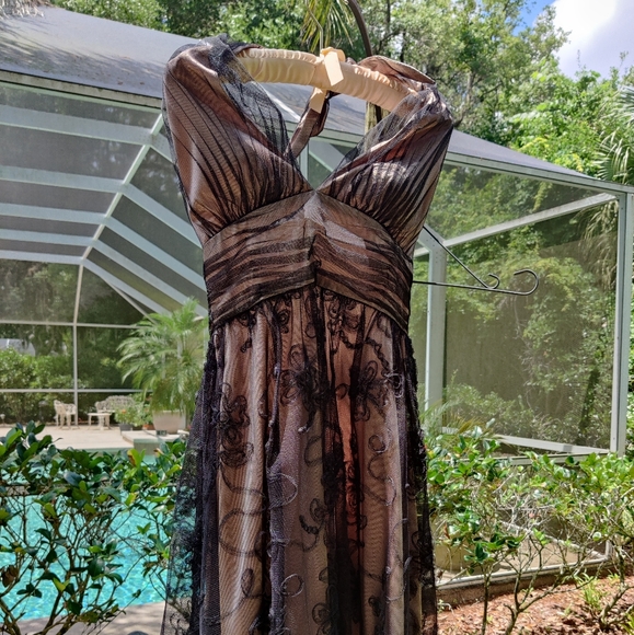 Adrianna Papell Dresses & Skirts - Adrianna Papell Black lace mesh